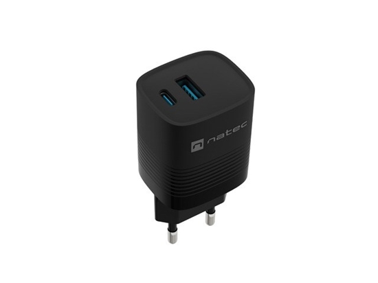 Изображение NATEC CHARGER RIBERA GAN 1X USB-A + 1X USB-C 30W