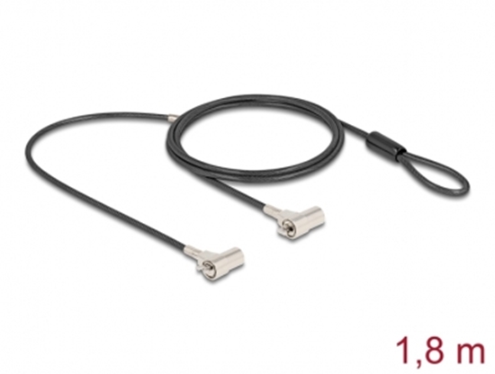 Picture of Navilock Dual Laptop Security Cable with Key Lock for Kensington slot 3 x 7 mm and Nano slot 2.5 x 6 mm