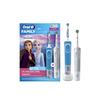 Изображение Oral-B | Electric Toothbrush | D100 Kids Frozen + Vitality Pro D103 | Rechargeable | For adults and children | Number of brush heads included 2 | Number of teeth brushing modes 3