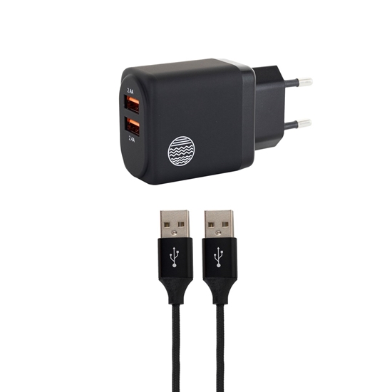 Picture of Our Pure Planet 24W Dual USB-A Wall Charger (EU port)