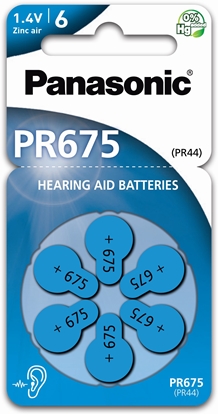 Attēls no Panasonic hearing aid battery PR675LH/6DC