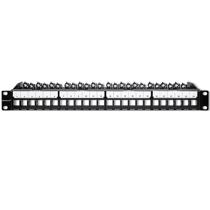 Picture of Patch panel do szaf RACK 19" | 24 porty | 1U | UTP | Czarny 