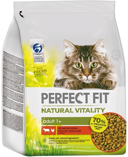 Изображение PERFECT FIT Natural Vitality Beef and chicken - dry cat food - 2,4kg
