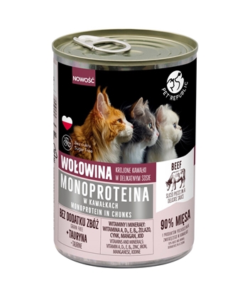 Изображение PET REPUBLIC Monoprotein Beef in sauce - wet cat food - 400g