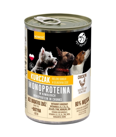 Picture of PET REPUBLIC Monoprotein Chicken - wet dog food - 400g