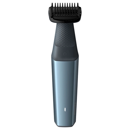 Picture of Philips 3000 series showerproof body groomer BG3027/05 Skin friendly shaver 3 click-on combs, 60mins cordless use/1h charge.