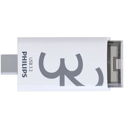 Attēls no PHILIPS USB-C 3.2 Gen 1 Flash Drive Click Shadow Grey 32GB 