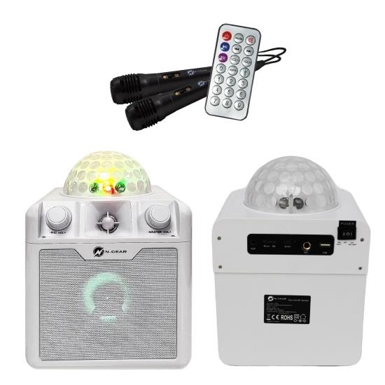 Picture of Portable Speaker|N-GEAR|DISCO BLOCK 410 WHITE|White|Wireless|Bluetooth|DISCOBLOCK410W