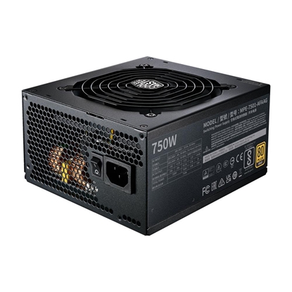 Attēls no Power Supply|COOLER MASTER|750 Watts|Efficiency 80 PLUS GOLD|PFC Active|MTBF 100000 hours|MPE-7501-AFAAG-3EU