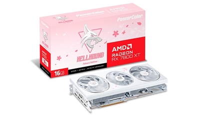 Attēls no PowerColor Radeon RX 7800 XT Hellhound Sakura 16GB GDDR6 graphics card