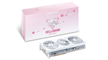 Attēls no PowerColor Radeon RX 7800 XT Hellhound Sakura 16GB GDDR6 graphics card Limited Edition