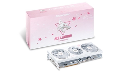 Attēls no PowerColor Radeon RX 7800 XT Hellhound Sakura 16GB GDDR6 vaizdo plokštė Limited Edition