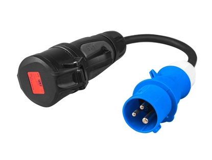 Attēls no Przejściówka Adapter siłowy CEE 16A 400V 5P do CEE 16A 3P 230V