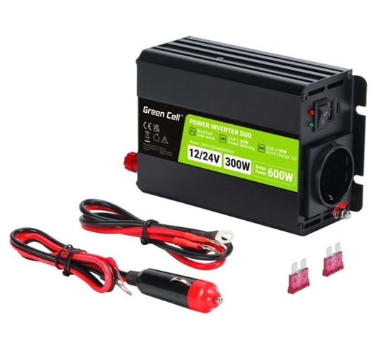 Picture of Przetwornica PowerInverter DUO 12V/24V 300/600W modyfikowana sinusoida 