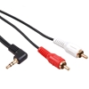 Изображение Przewód mini jack 3,5mm kątowy 2RCA 3m MCTV-825 Czarny