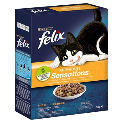 Attēls no PURINA Felix Farmhouse Sensations Chicken - dry cat food - 1kg