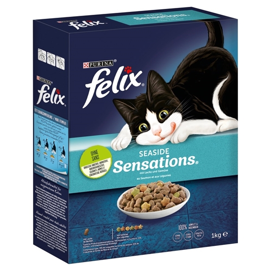 Picture of PURINA Felix Seaside Sensations Salmon - dry cat food - 1kg