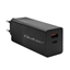 Picture of Qoltec 52382 GaN POWER PRO charger | 1xUSB type C | 1xUSB A | 100W | 5-20V | 1.5-5A | PD | Black