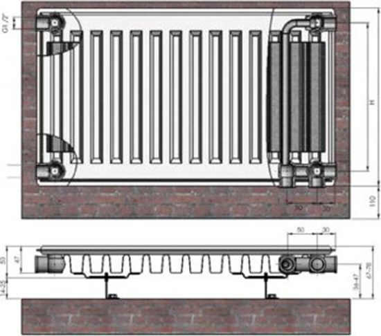 Picture of Radiators 11x400x1400 Ventil Compact Termolux
