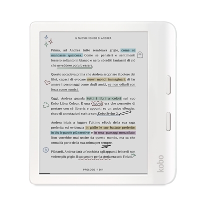 Picture of Rakuten Kobo Libra Colour e-book reader Touchscreen 32 GB Wi-Fi White