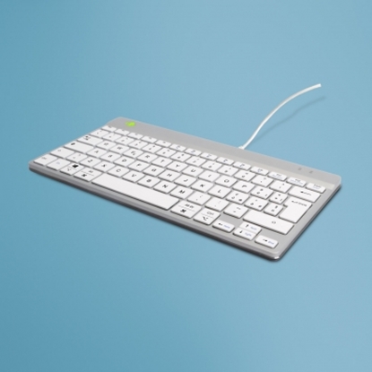 Изображение R-go Tools R-Go Tastatur Compact Break IT-Layout Kabel            weiß