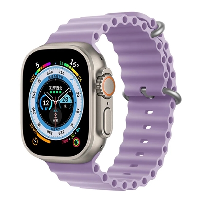 Attēls no Riff "Ocean" silikona siksniņa priekš Apple iWatch sērijai 38 / 40 / 41 mm Light purple