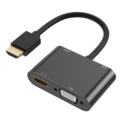 Изображение Riff Dual Display 4K HDMI adapteris uz HDMI + VGA + 3,5 mm ligzda + mikro USB (0,25 m)