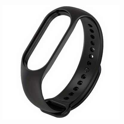 Attēls no Riff Silikona siksniņa priekš Xiaomi Mi Band series 3 / 4 / 5 / 6 / 7 Black