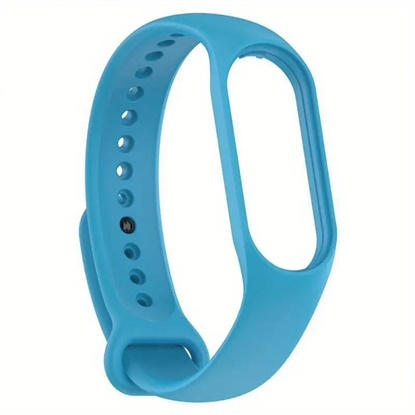 Изображение Riff Silikona siksniņa priekš Xiaomi Mi Band series 3 / 4 / 5 / 6 / 7 Blue