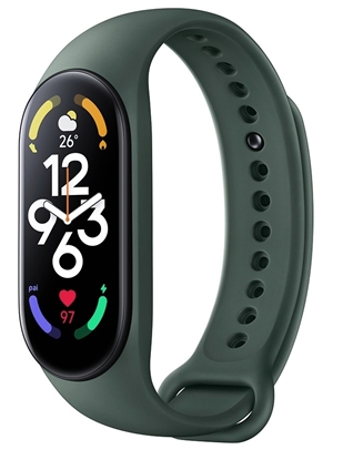 Attēls no Riff Silikona siksniņa priekš Xiaomi Mi Band series 3 / 4 / 5 / 6 / 7 Green