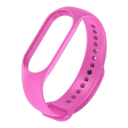 Picture of Riff Silikona siksniņa priekš Xiaomi Mi Band series 3 / 4 / 5 / 6 / 7 Pink