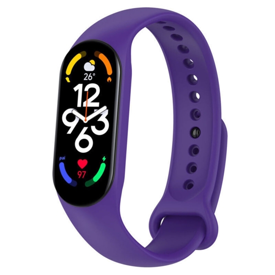 Picture of Riff Silikona siksniņa priekš Xiaomi Mi Band series 3 / 4 / 5 / 6 / 7 Violet