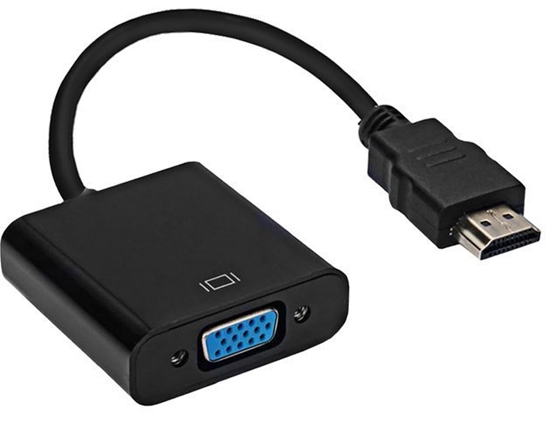 Picture of RoGer Adapter to Transfer HDMI to VGA (+Audio) Black