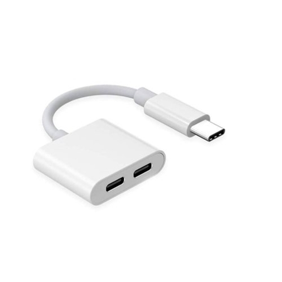 Picture of RoGer JH-032 USB-C to 2x USB-C Audio adapter + Charging