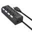 Attēls no RoGer USB Hub - Splitter 4 x USB 2.0 with Separate On / Off Buttons