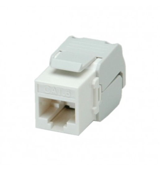 Изображение ROLINE Cat.6 Keystone Jack, RJ-45, unshielded, toolless white