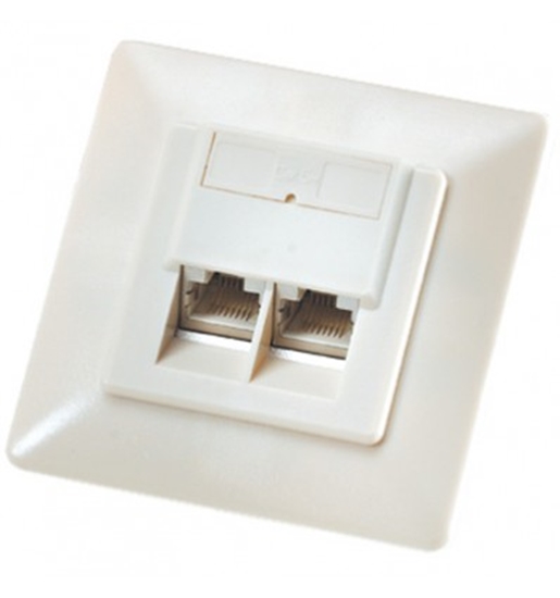 Изображение ROLINE Flush Mount Wall Jack, Cat.5e, unshielded white