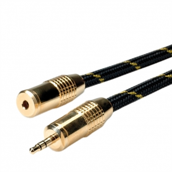 Picture of ROLINE GOLD 3.5mm Audio Extension Cable, M/F, 2.5 m