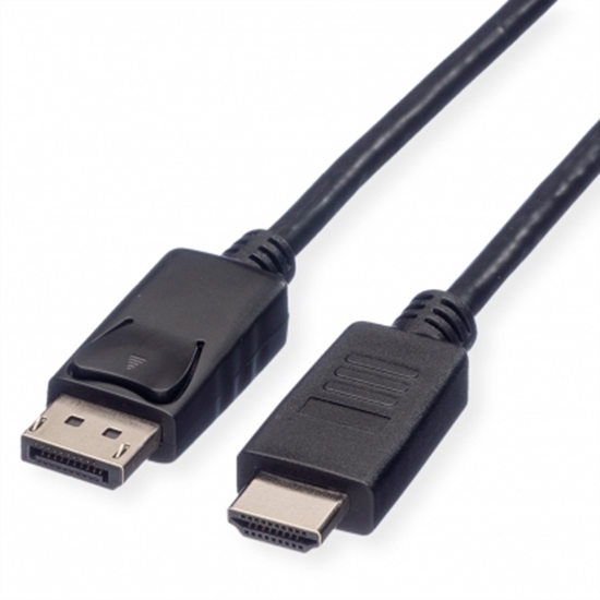 Picture of ROLINE GREEN DisplayPort Cable, DP - HDTV, M/M, black, 1 m