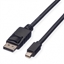 Picture of ROLINE GREEN DisplayPort Cable, DP - Mini DP, TPE, M/M, black, 1 m