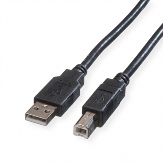 Picture of ROLINE GREEN USB 2.0 Cable, A - B, M/M, black, 0.8 m