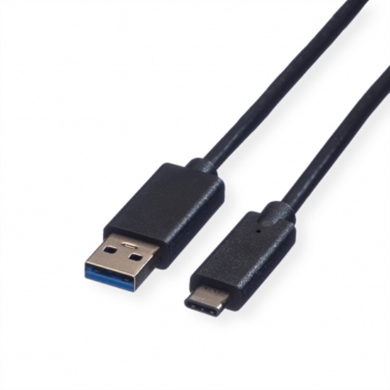 Picture of ROLINE GREEN USB 3.2 Gen 1 Cable, A-C, M/M, black, 0.5 m