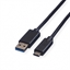 Изображение ROLINE GREEN USB 3.2 Gen 1 Cable, A-C, M/M, black, 0.5 m