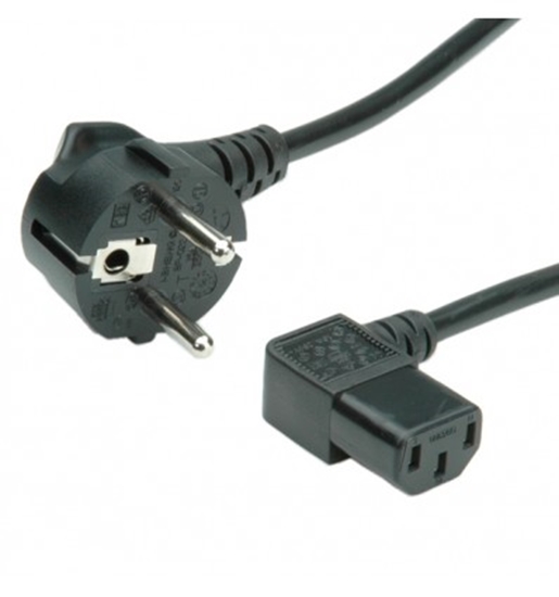 Picture of ROLINE Power Cable, angled IEC Connector 1.8 m