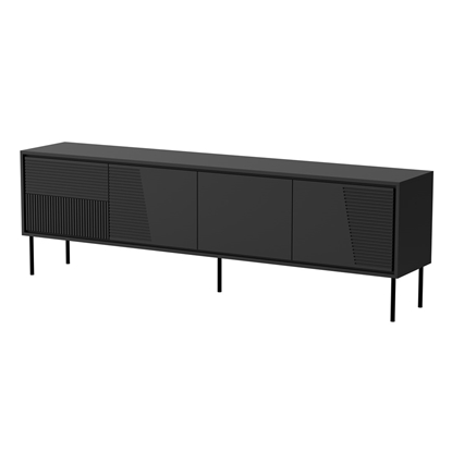 Attēls no RTV cabinet ABI 4D 200x38x62 black matt