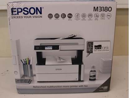 Attēls no SALE OUT. Epson Multifunctional printer | EcoTank M3180 | Inkjet | Mono | All-in-one | A4 | Wi-Fi | Grey | DAMAGED PACKAGING | Epson Multifunctional printer | EcoTank M3180 | Inkjet | Mono | All-in-one | A4 | Wi-Fi | Grey | DAMAGED PACKAGING