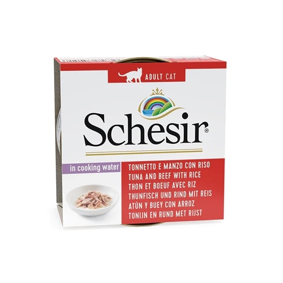 Picture of SCHESIR in cooking water Tuna with beef and rice - wet cat food - 85 g