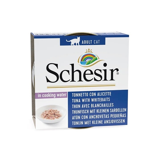 Picture of SCHESIR in cooking water Tuna with whitebait - wet cat food - 85 g