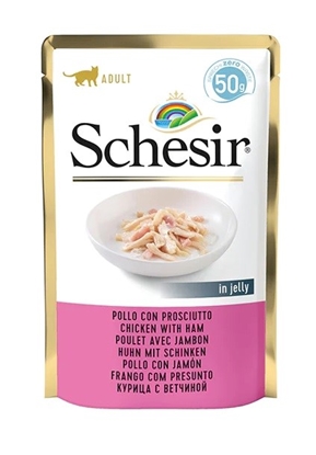 Изображение SCHESIR in jelly Chicken with ham - wet cat food - 50 g