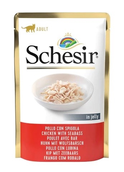 Picture of SCHESIR in jelly Chicken with seabass - wet cat food - 85 g